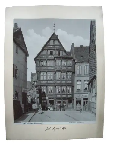 Hildesheim Rolandshospital Albumin Print 1898 Stengel & Co Dresden