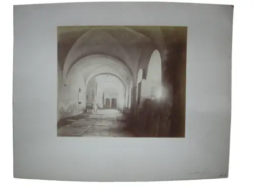 Berchtesgaden Kreuzgang Kloster  Fotografie Albumin Print 1880 M. Walch