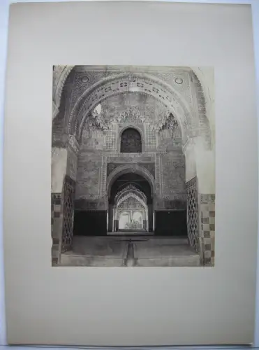 Granada Alhambra Sala de las dos Hermanas 1880 Albumin Print España Andalucia