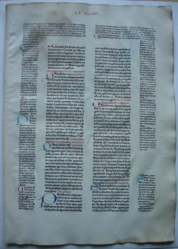 Inkunabelblatt 4 Seiten Gratianus Decretum 1472 Peter Schöffer Mainz Gutenberg