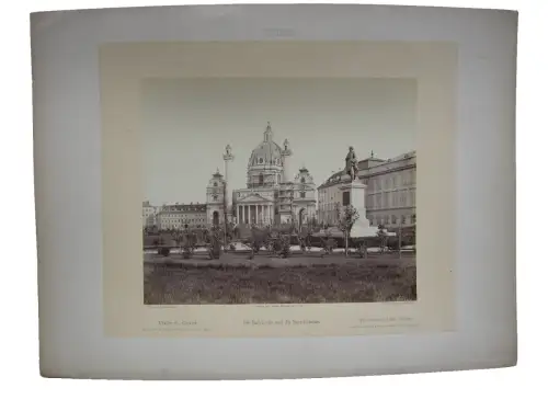 Wien Karlskirche Fotografie Albumin Print 1875 Atelier M. Frankenstein