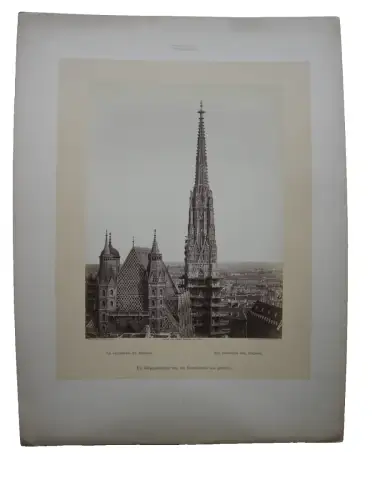 Wien Stephansdom Fotografie Albumin Print 1875 Atelier M. Frankenstein