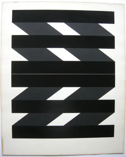 Imre Kocsis (1937-1991) Konkret-konstruktivistische Komposition Serigraphie sign