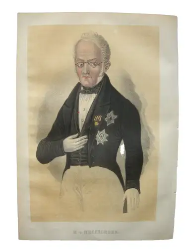 Karl Robert von Nesselrode (1780-1862) Russischer Diplomat  Lithografie 1855