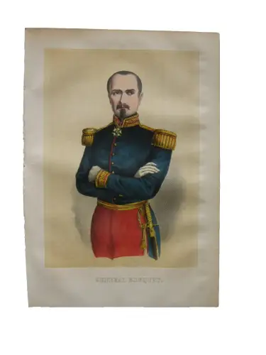 Pierre Bosquet  (1810-1861) Französischer Marschall Krim Lithografie 1855