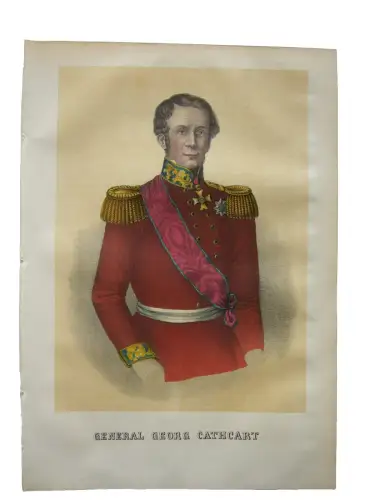 George Cathcart (1794-1854) Britischer General Krim Lithografie 1855