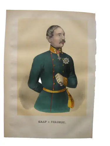 Johann B. von Coronini (1794-1880) Österr. Feldezgmeister Krim Lithografie 1855