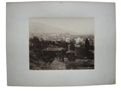 Abdullah Freres Panorama Bursa Türkei Vintage Albumin Fotografie 1899