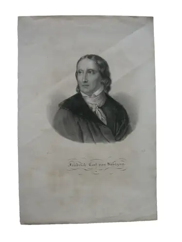 Friedrich C von Savigny (1779-1861) Deutscher Rechtsgelehrter Lithographie 1850