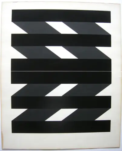 Imre Kocsis (1937-1991) Konkret-konstruktivistische Komposition Serigraphie sign