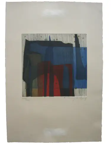 Franz K. Opitz (1916-1998) Abstrakte Komposition Aquatinta-Radierung 1960