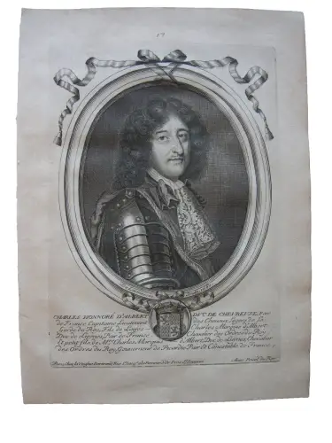 N II de Larmessin (1632-1694) Portrait Louis Armand de Bourbon Kupferst 1684