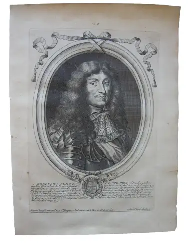 N II de Larmessin (1632-1694) Portrait  Godefroi, comte d’Estrades Kupferst 1680