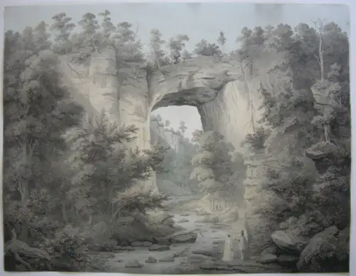 Edward Beyer (1821-1865) Natural Bridge Virginia Rockbridge County Lithograph