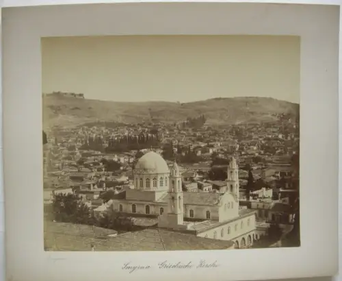 Smyrna Izmir Türkei Griechische Kirche Albumin um 1890