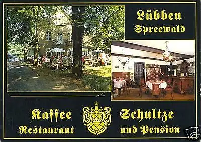 AK, Lübben, Gaststätte "Kaffee Schultze", 2 Abb., 1996
