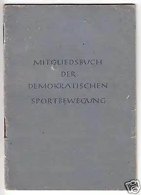 Mitgliedsbuch d. Demokratischen Sportbewegung, SV "Deutsche Volkspolizei", 1951