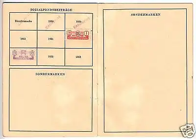 Mitgliedsbuch d. Demokratischen Sportbewegung, SV "Deutsche Volkspolizei", 1951