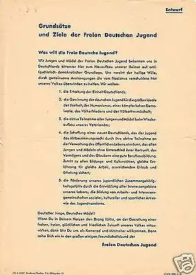 Delegiertenmappe zum 1. Parlament der FDJ, Brandenburg (Havel), 8.-10.Juni 1946