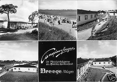 AK, Breege Rügen, Campinglager der Handwerkskammer d. Bez. Karl-Marx-Stadt, 1973