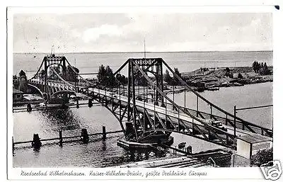 Ansichtskarte, Wilhelmshaven, Kaiser-Wilhelm-Brücke, 1960