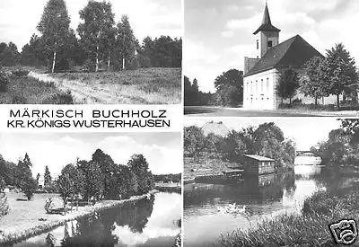 AK, Märkisch Buchholz Kr. Königs Wusterhausen, vier Abb., Version 1, 1984