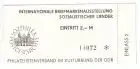 Eintrittskarte, Sozphilex, Briefmarkenausstellung Soz. Länder, Berlin 1985