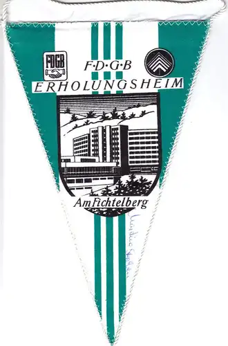 Wimpel, Kurort Oberwiesenthal und FDGB-Erholungsheim "Am Fichtelberg", 1980er