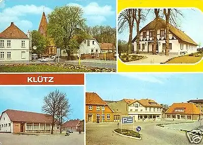 Ansichtskarte, Klütz Kr. Grevesmühlen, vier Abb., 1983