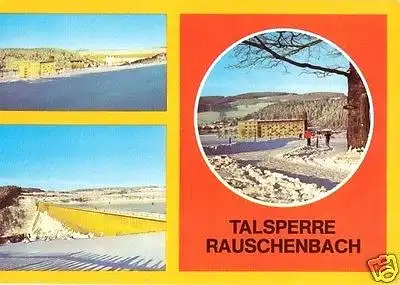 AK, Cämmerswalde, Talsperre Rauschenbach, 3 Abb., 1982