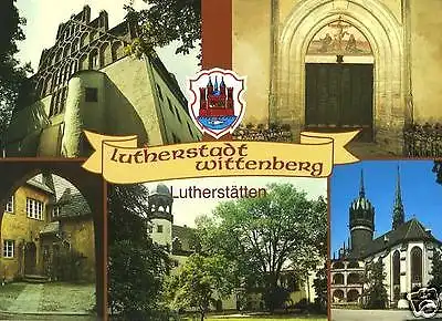 AK, Lutherstadt Wittenberg, 5 Abb. u.a. Lutherhof, 1991