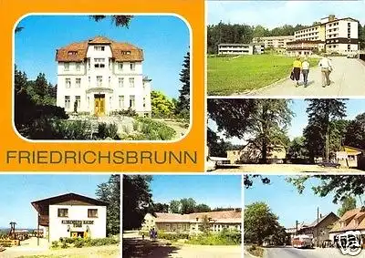 AK, Friedrichsbrunn Kr. Quedlinburg, sechs Abb., 1988