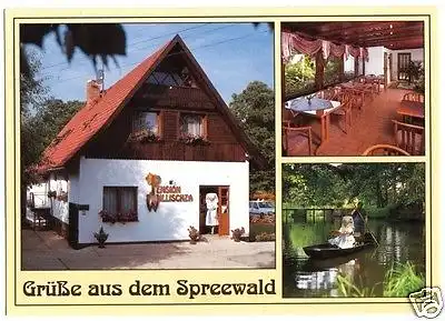 AK, Burg Spreewald, Pension "Willischza", 3 Abb.