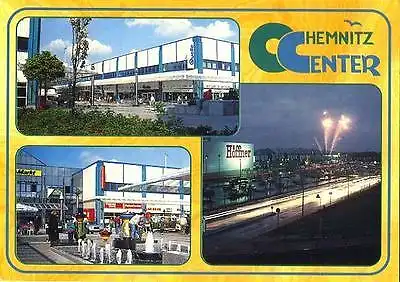 AK, Chemnitz, drei Abb., Chemnitz-Center, 1998