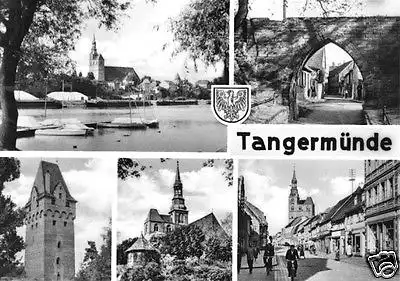 AK, Tangermünde Elbe, fünf Abb., 1968