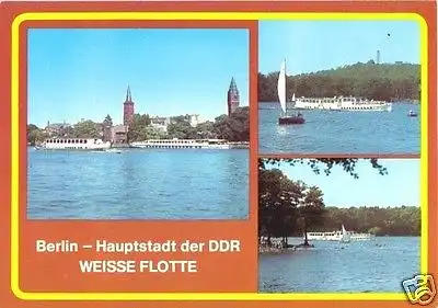AK, Berlin Köpenick, Weisse Flotte, 3 Abb., 1983, V2