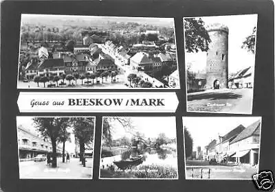 AK, Beeskow Mark, fünf Abb., gestaltet, 1964
