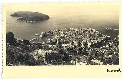 AK, Dubrovnik, Kroatien, Gesamtansicht, 1936