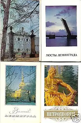 Posten von 19 Ansichtskarte- und Bildmappen, Sankt Petersburg, Leningrad und Umgebung