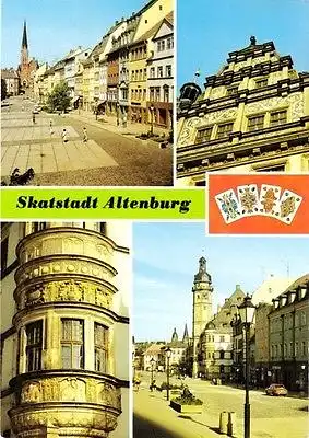 AK, Skatstadt Altenburg, vier Abb., um 1990
