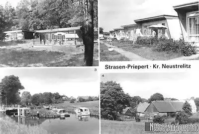 AK, Strasen-Priepert Kr. Neustrelitz, vier Abb., 1990