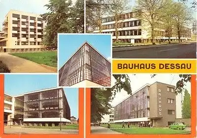 AK, Dessau, Bauhausgebäude, 5 Abb., 1986
