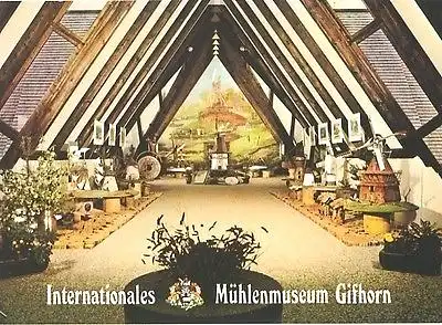 AK, Gifhorn, Inernat. Mühlenmuseum, innen, ca. 1978