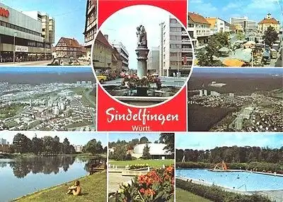 AK, Sindelfingen, 8 Abb., um 1985