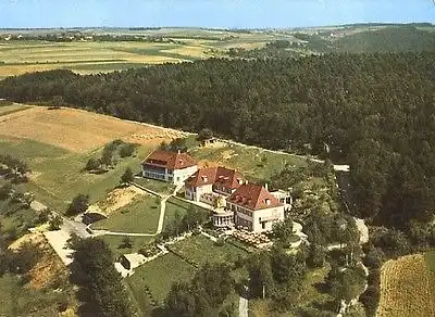 AK, Bad Mergentheim, Café am Hexenkreuz, Luftbild, 1959