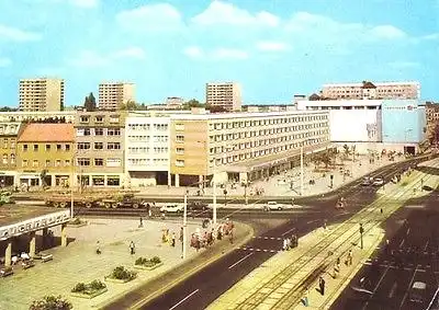 AK, Dessau, Wilhelm-Pieck-Straße, Kreuzung, 1979