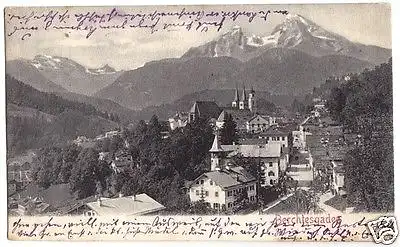 AK, Berchtesgaden, Teilansicht, Lichtdruck, um 1905