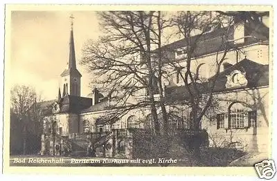 AK, Bad Reichenhall, Kurhaus u. ev. Kirche, um 1930