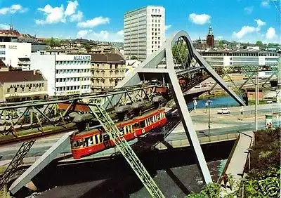 AK, Wuppertal, Stadtmitte, 1972
