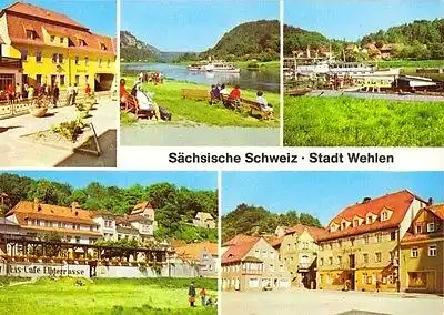 AK, Stadt Wehlen, Sächs. Schweiz, 5 Abb., 1979